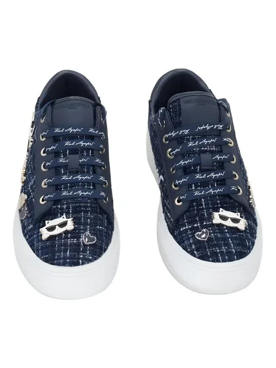 Karl Lagerfeld Paris Cate Ikonic Sneakers Navy - US 7.5M EU 38 - Picture 5 of 6